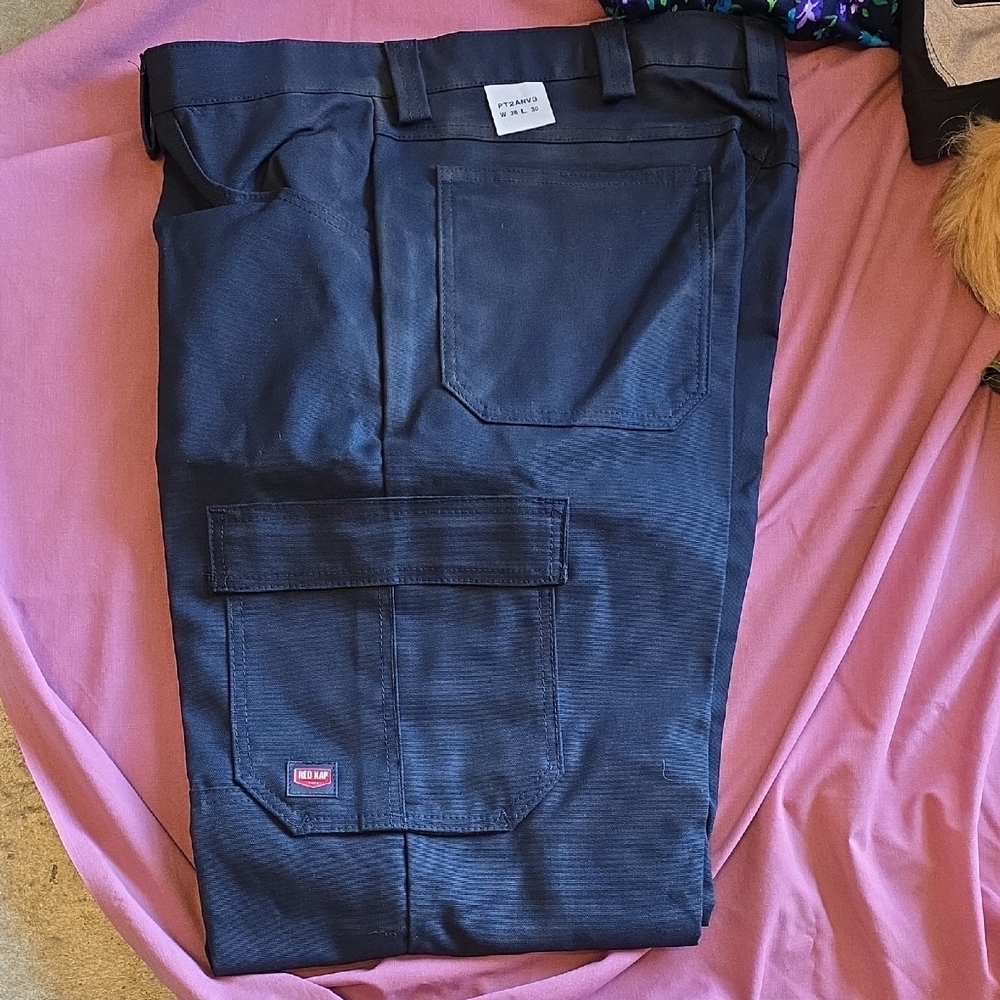Men's Navy Cargo Work Pants